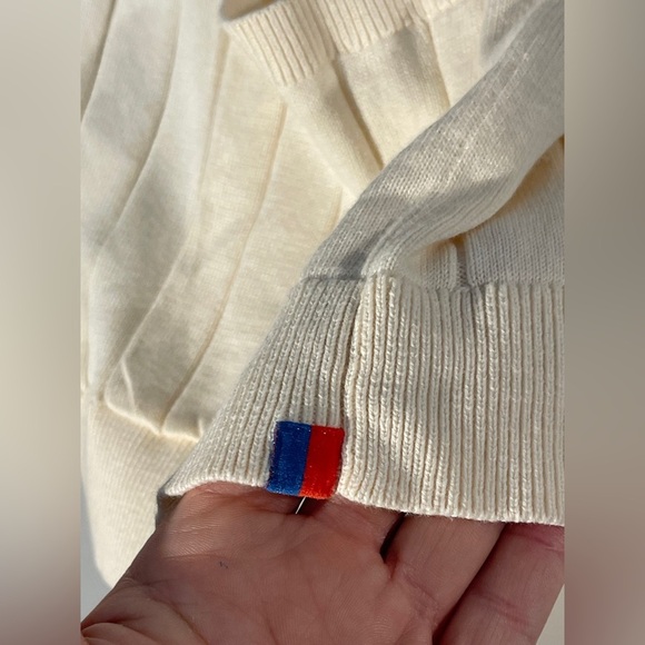 KULE The Binx Cream Striped Cotton Cardigan Size M - Picture 6 of 9